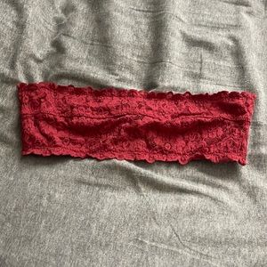 lace bandeau with underwire